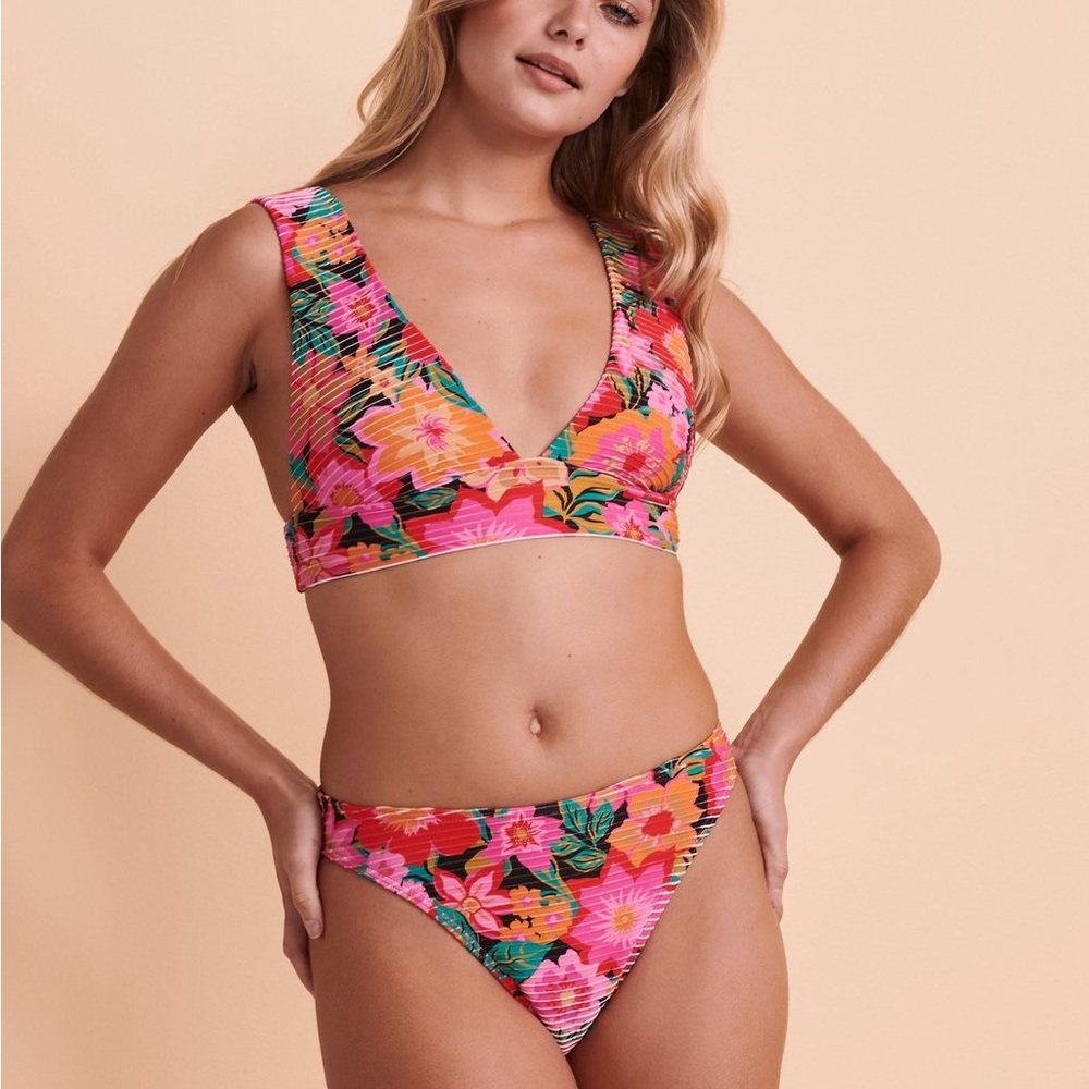 Billabong Pink and Orange Bikini top